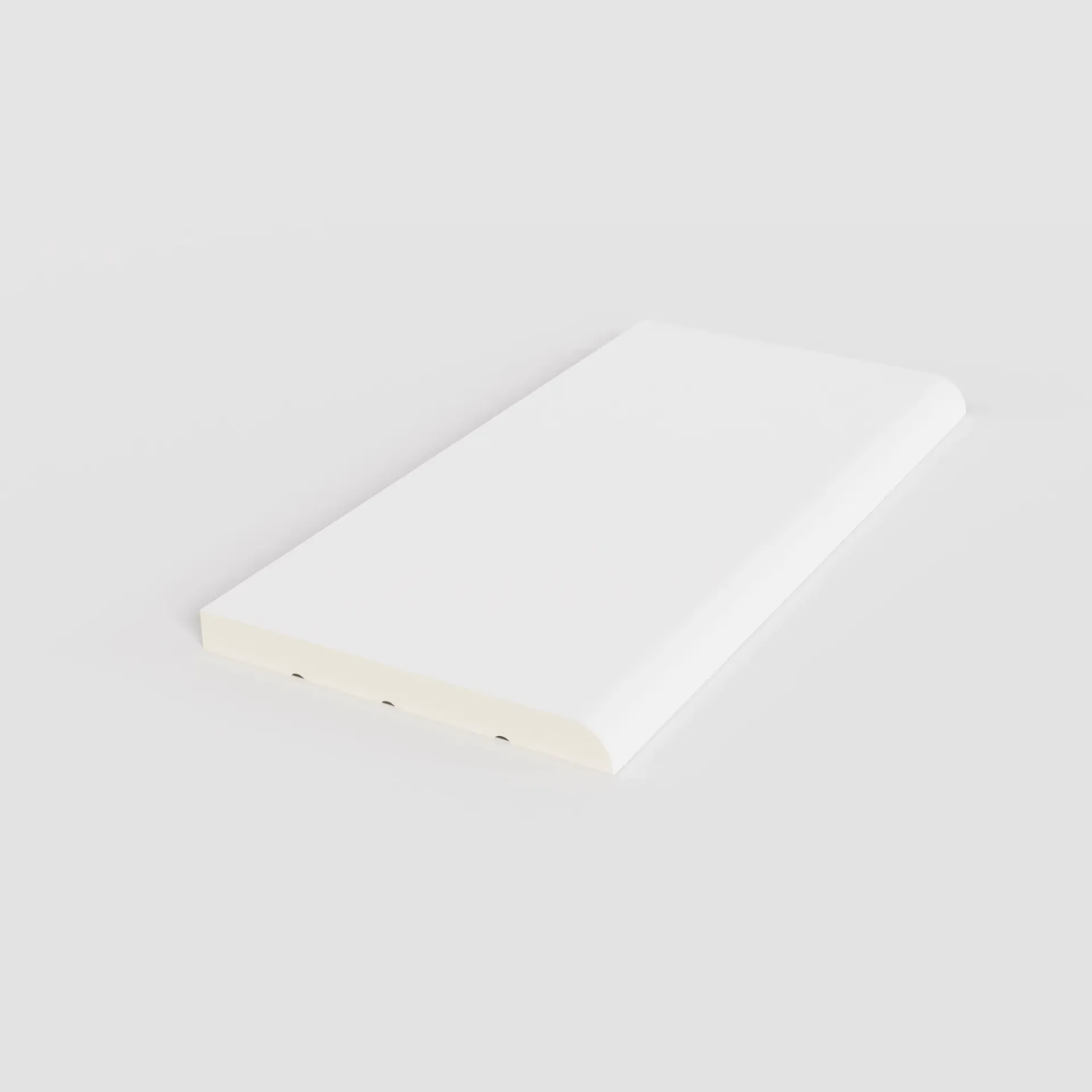 [B3503-001-1M] ไม้บัวล่าง 3 นิ้ว (80 มม. x  8 มม.) (001 สีขาว, 1M)