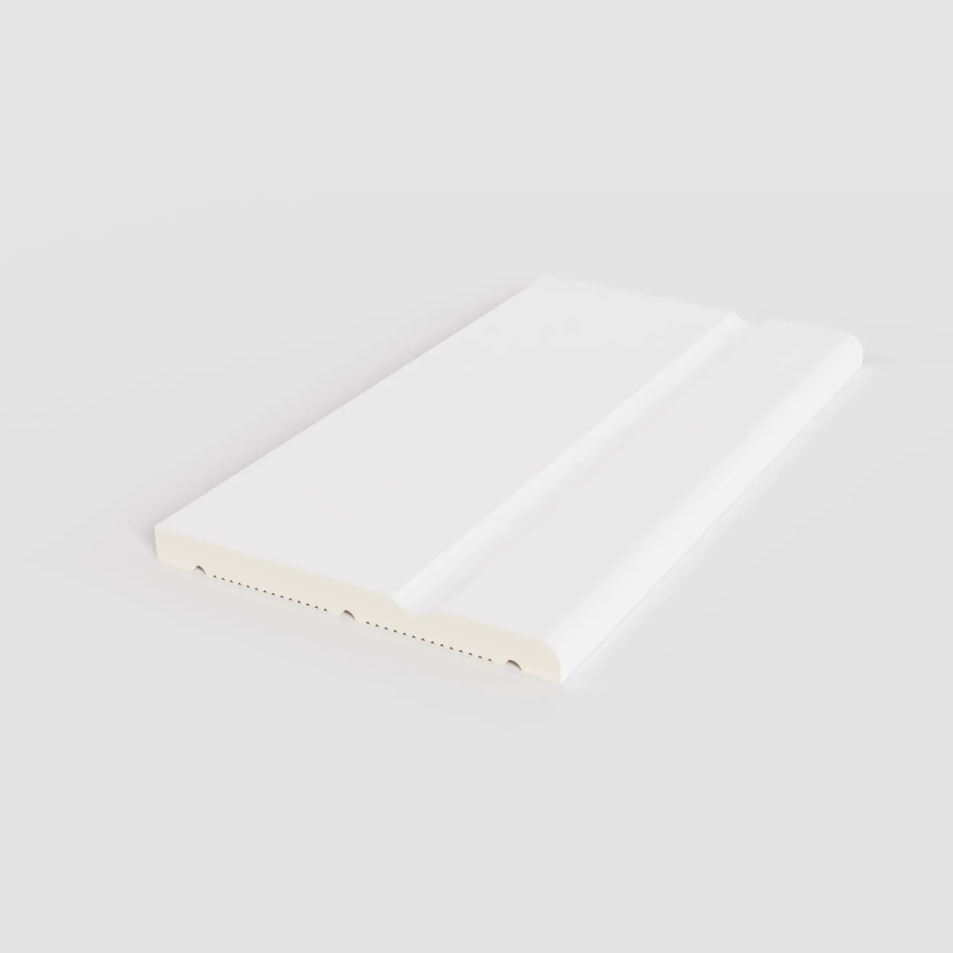 [B3505-001-1M] ไม้บัวล่าง 3 นิ้ว (90 มม. x  8 มม.) (001 สีขาว, 1M)